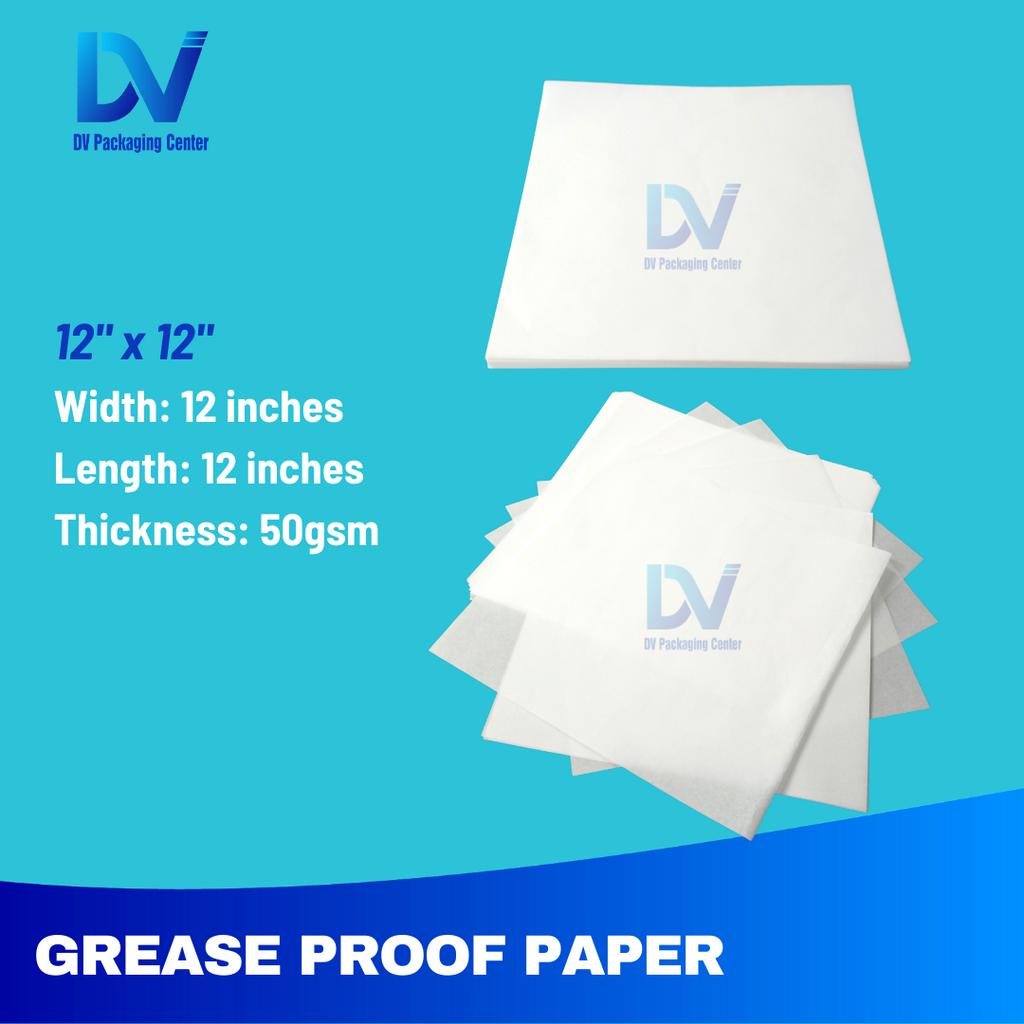 DV Greaseproof Grease Proof Paper (1 Pack x 100 Sheets) | Shopee ...