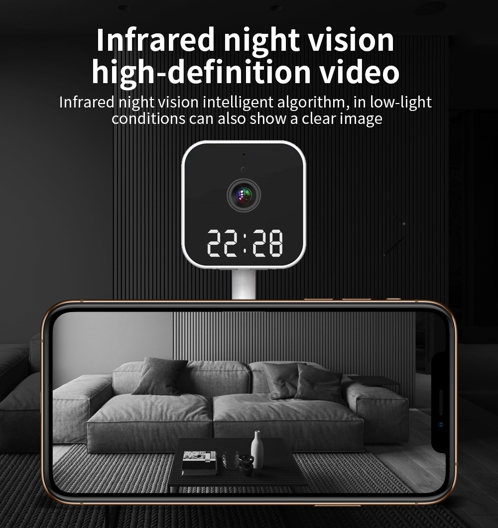 Wistino Tuya 4K Indoor Clack Camera Plug And Play Motion Detection 2.4G ...