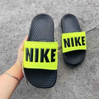 Nike slides lime discount green