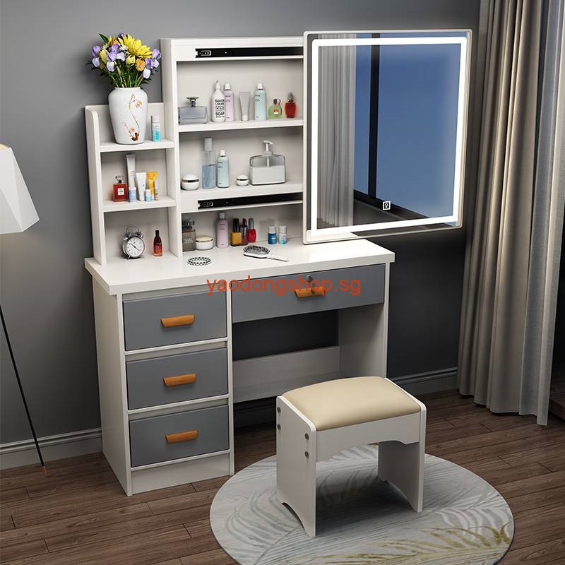 (ready Store ) Simple Modern Mini Dressing Table with Lamp and Mirror ...