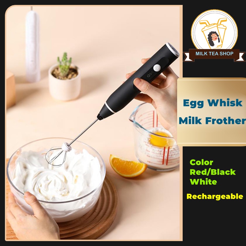 Electric Milk Frother Rechargeable Handheld Foam Maker,High Speeds