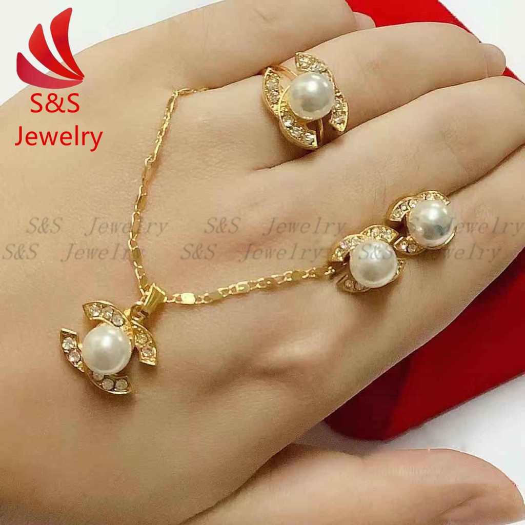 SS Jewelry 24K Bangkok Gold Plated Jewelry Set Shopee Philippines