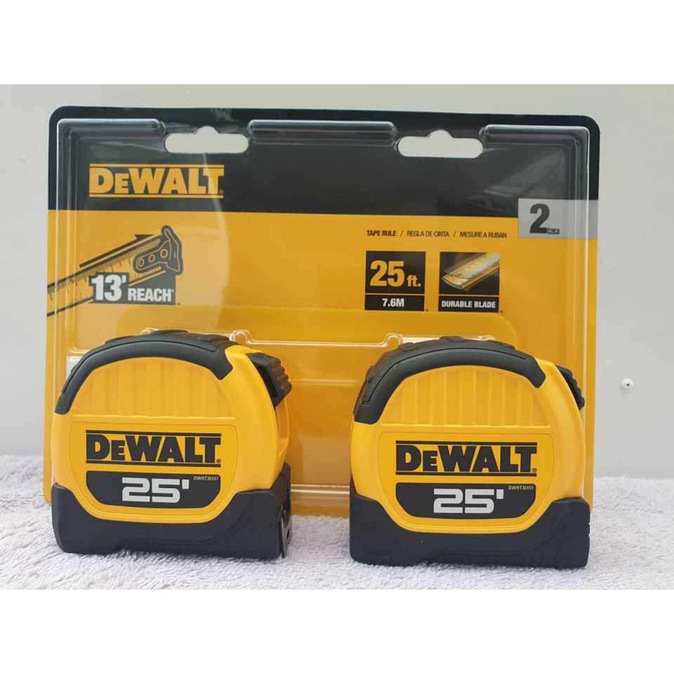 Dewalt 25 ft measuring tape , 13 ft reach (1 pc) Shopee Philippines