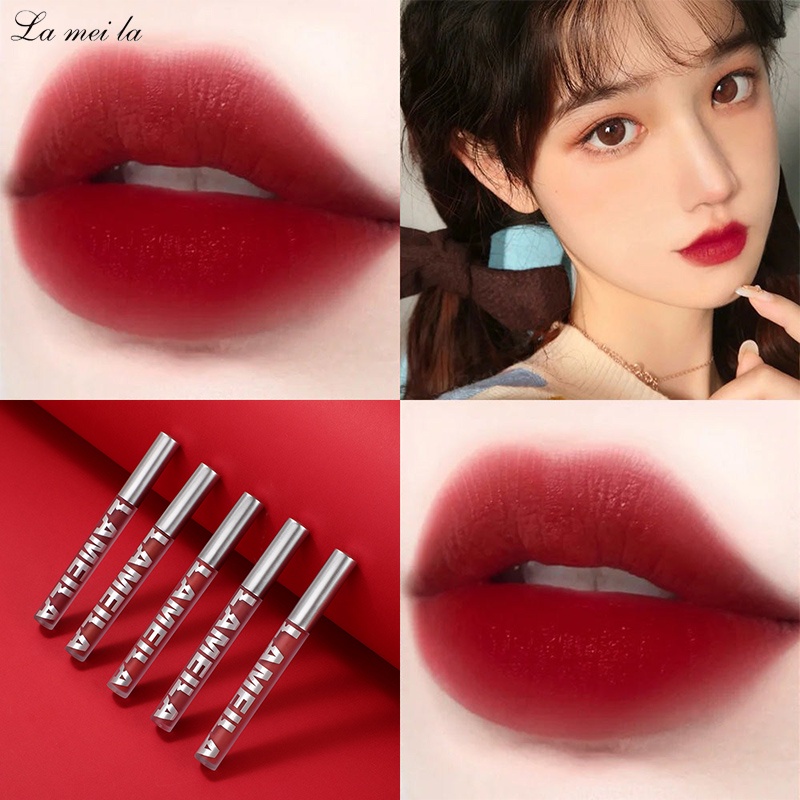 LAMEILA 6 Colors Velvet Matte Lip Tint Lip Glaze Waterproof Matte Lip ...