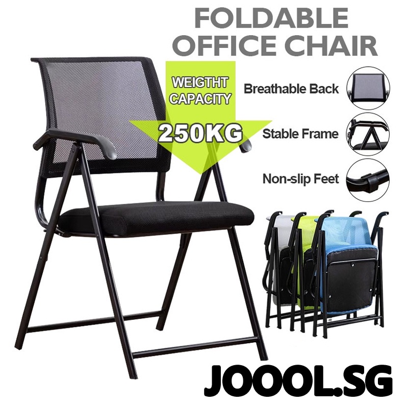 Joool.SG Foldable Chair Portable Office Chair Mesh Backrest Study Chair