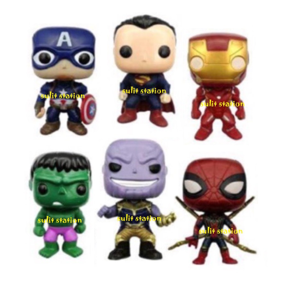 FUNKO POP SUPER HERO AVENGERS IRONMAN CAPTAIN AMERICA CHIBI BOBBLE BIG ...