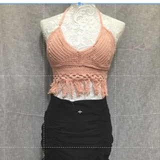 VIVENA Women Crochet Top Lace Bralette Knit Bra Boho Beach Bikini