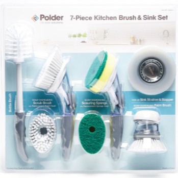 Polder 7-Piece Kitchen Brush & Sink Set | Shopee Philippines