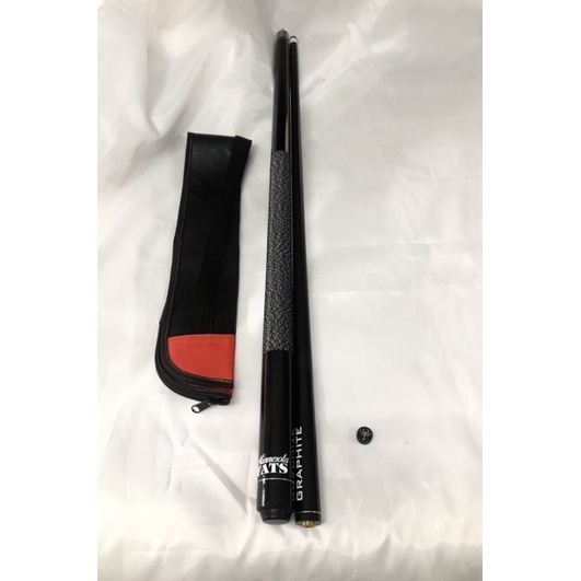 GRAPHITE BLACK BILLIARD CUE STICK W/ FREE SOFTCASE& 1 pc SCORPION BLACK ...