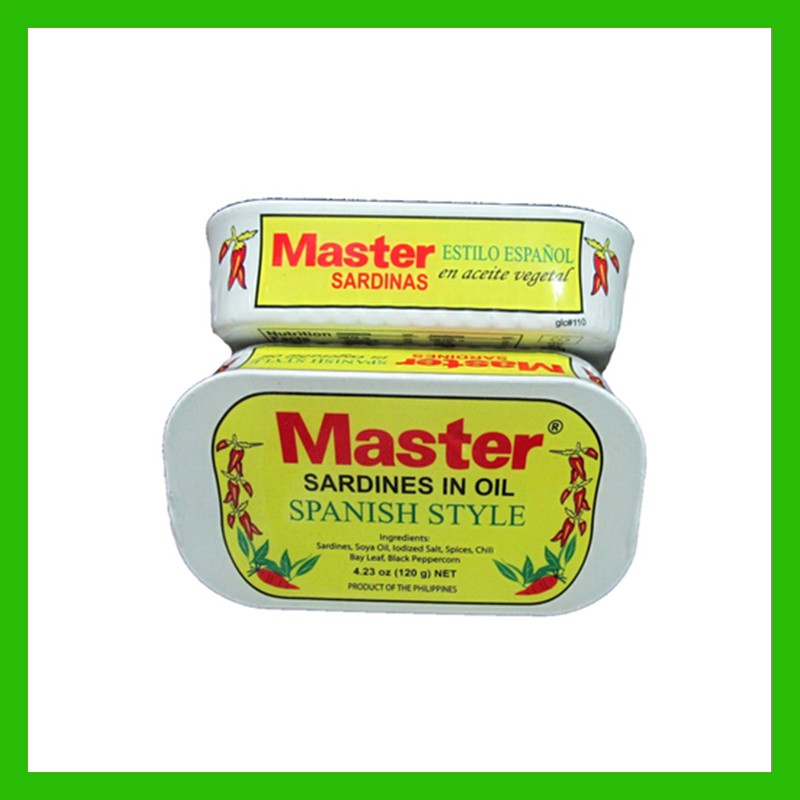Master Sardines In Oil Spanish Style 120g Shopee Philippines