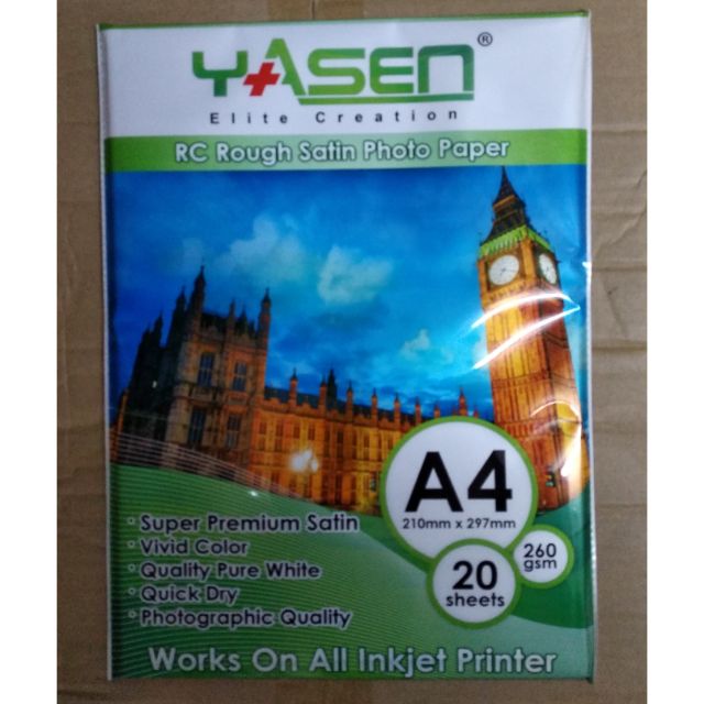 1pk (20pcs) Resin Coated A4 Photo Paper Rough Satin Shopee Philippines