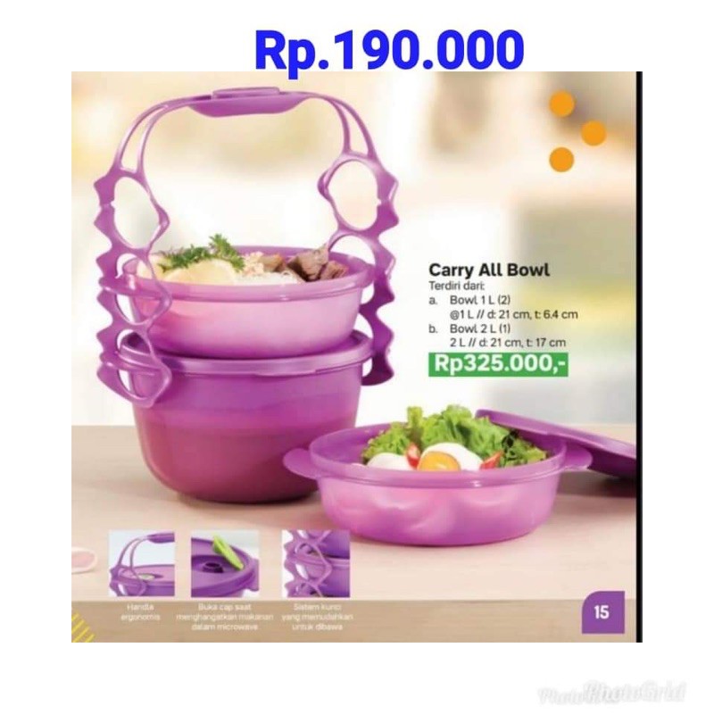 Carry All Bowl Set Tupperware | Shopee Philippines