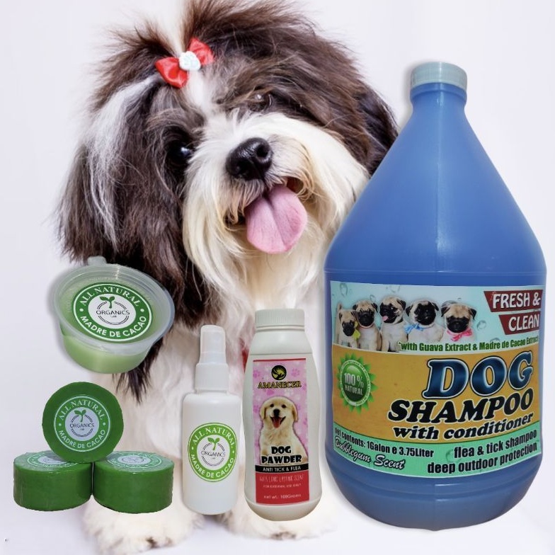 Set of 7 Dog Shampoo Bundle Madre De Cacao And GuavaExtract