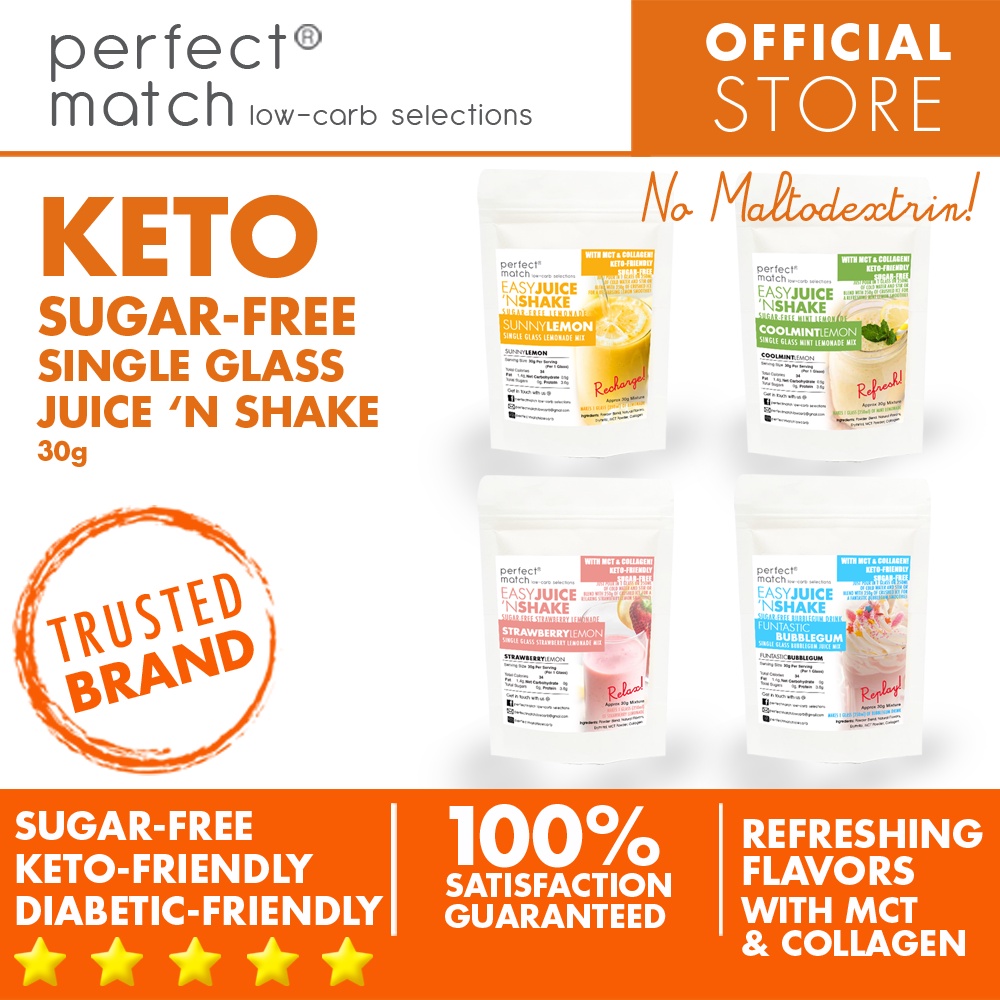 PerfectMatch Low-carb® l Keto Juice N’ Shake l Single Glass l Sugar ...