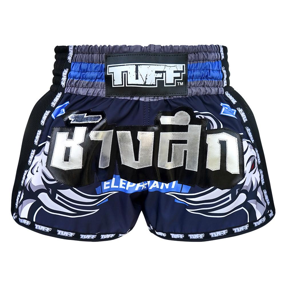 Tuff Muay Thai Boxing Shorts New Retro Style Blue War Elephant | Shopee ...