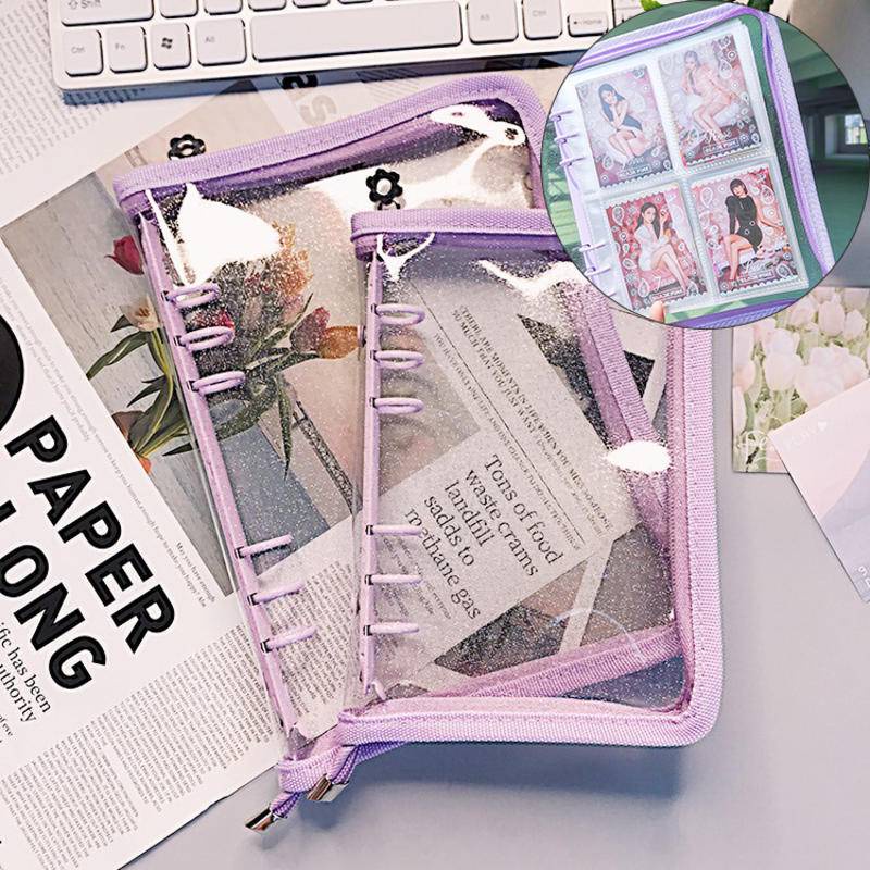A5 Zipper Binder Transparen Binder Zipper K-pop Idol Lomo Photo Card ...