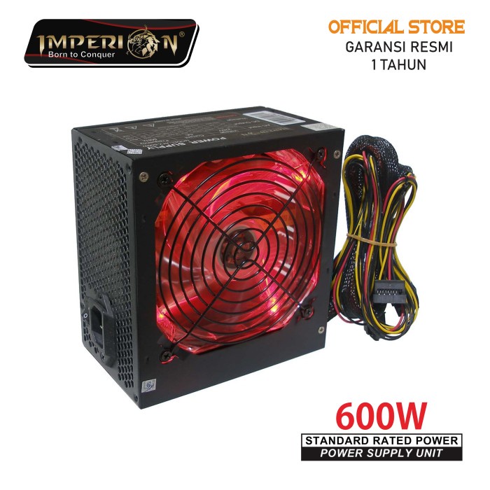 Imperion P600W 600W LED VGA 8Pin IMPERION Gaming Power Supply / PSU ...