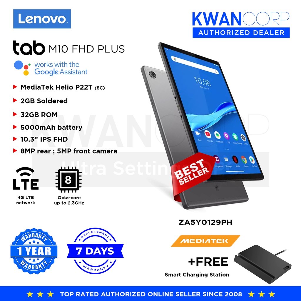 Lenovo Smart Tab M10 Fhd Plus Za5y0129ph Helio P22t 2gb Ram Ge8320 32gb Emmc 103 Ips Fhd 7830