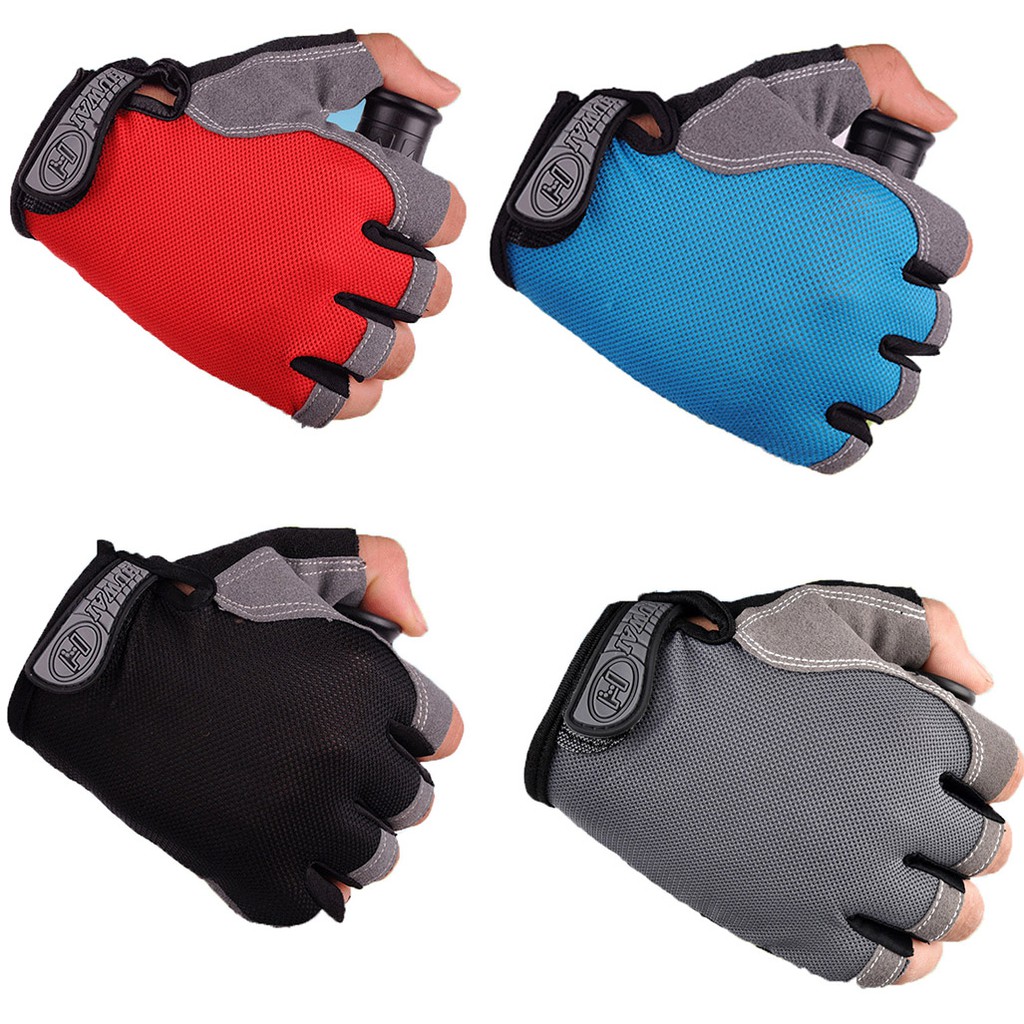 Cycling Gloves Bicycle Bike Gloves Anti Slip Shock Breathable Half