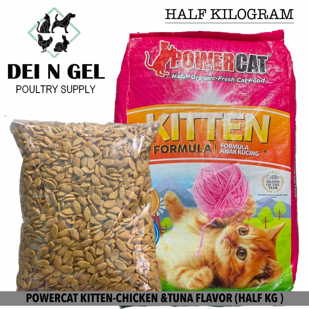 POWERCAT KITTEN ORGANIC CAT FOOD KITTEN CHICKEN & TUNA FLAVOR (HALF