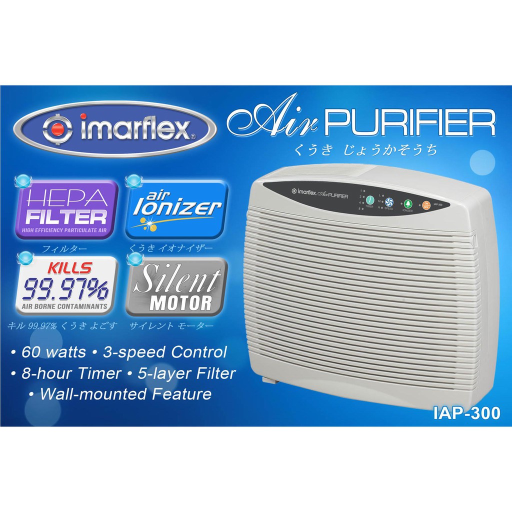 IAP 300 AIR FILTER Purifier LIFETIME SERVICE WARRANTY Imarflex Air ...