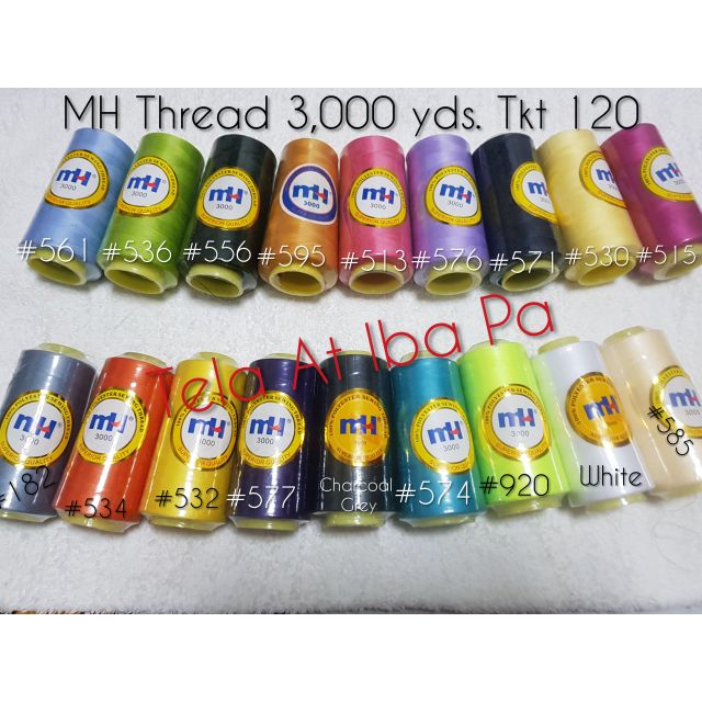 MH Sewing Thread 3,000 yds per cone (Tkt. 120) | Shopee Philippines