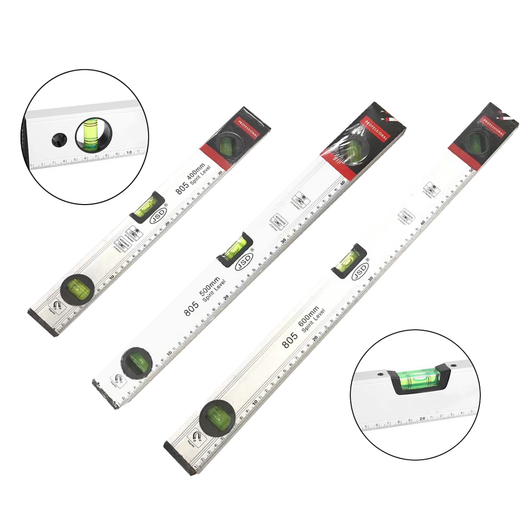 Spirit Level Bar Level Ruler Measuring Tools Aluminum Level Bar with