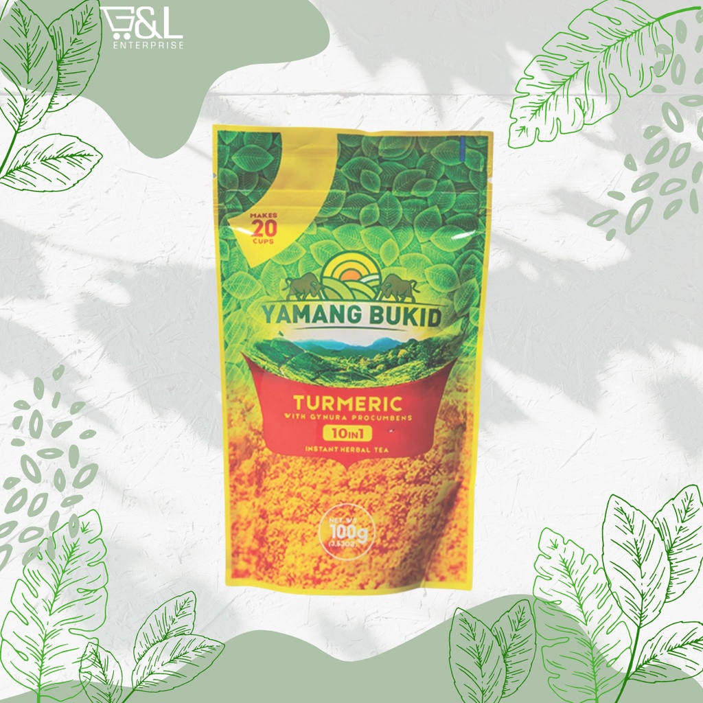 Yamang Bukid Turmeric tea with Gynura Procumbens 10 in 1 Instant Herbal