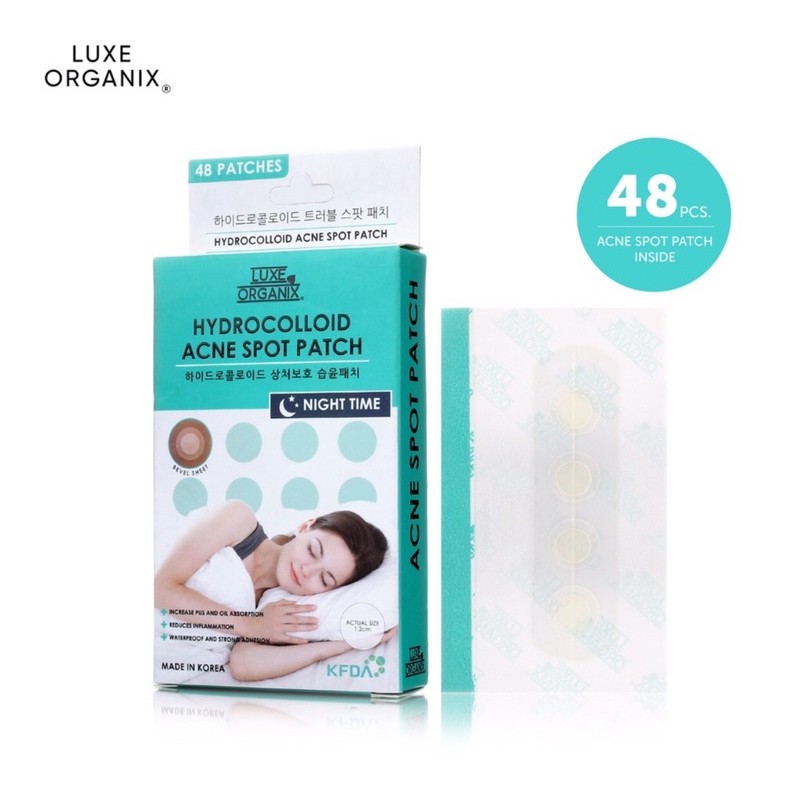 Luxe Organix Hydrocolloid Acne Spot Patch Night Shopee Philippines 