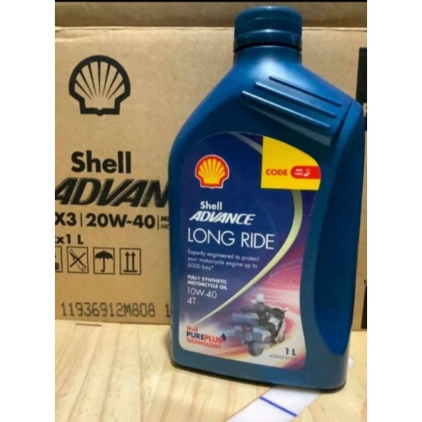 SHELL ENGINE OIL LONG RIDE FULLY SYNTHETIC liter for Motorcycle ...