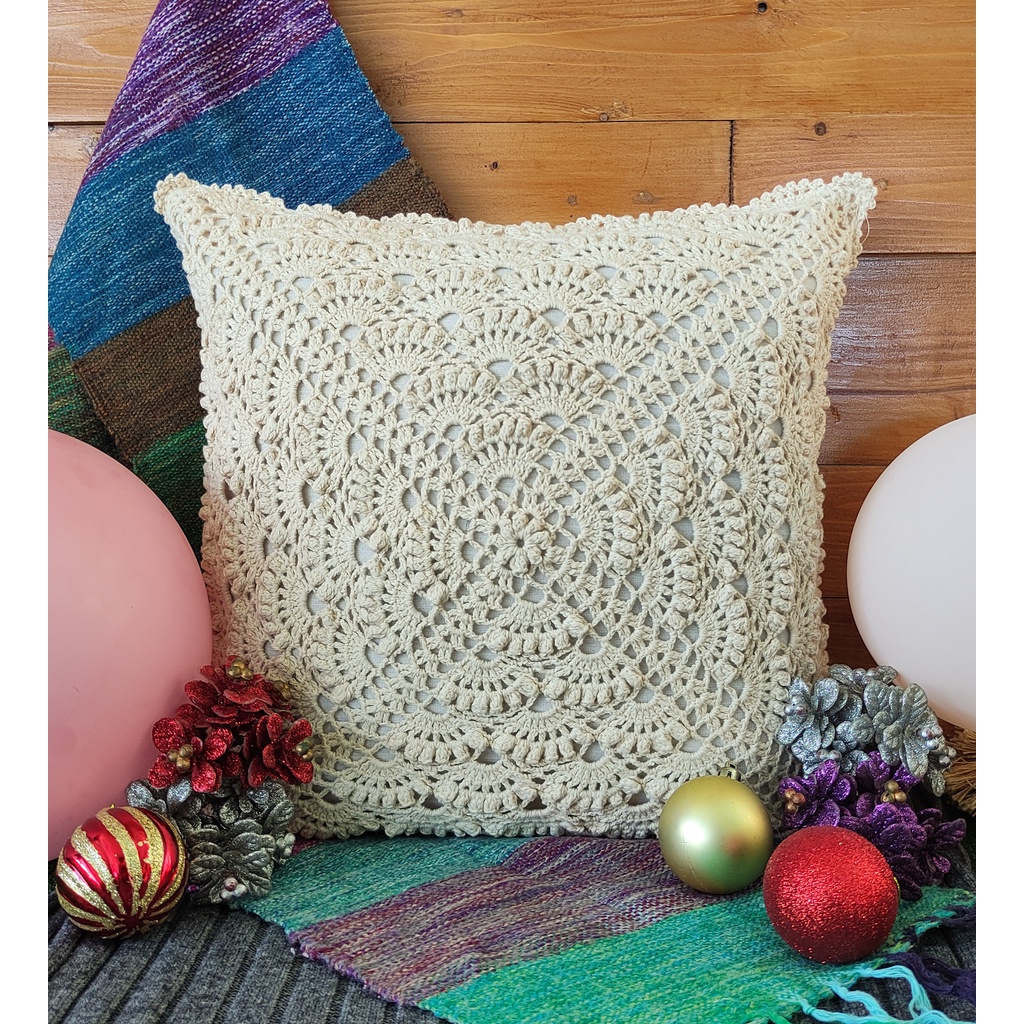 17x17inches Handmade Crochet Throw Pillowcase Good for a 16x16 cushion size Shopee Philippines