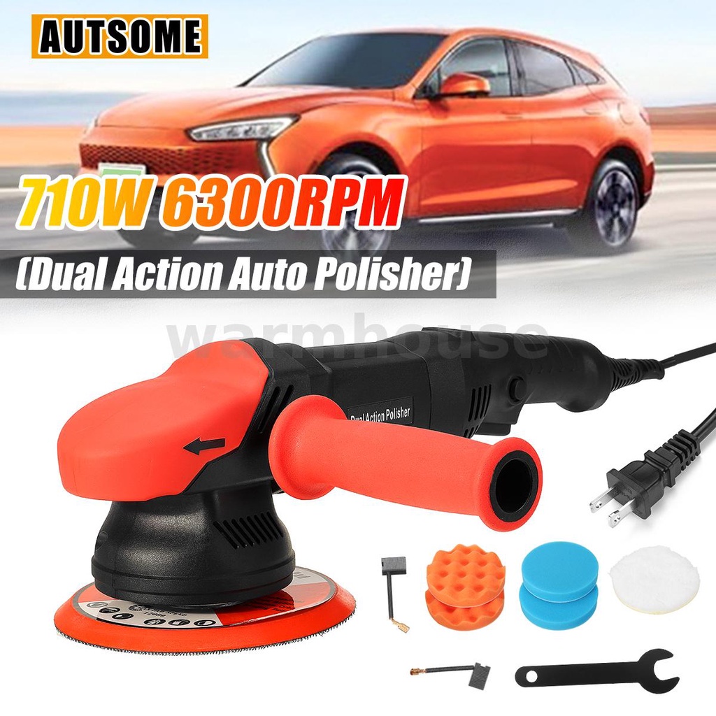 710W Car Polishing Machine DA 6inch 21mm Orbits Dual Action Auto ...