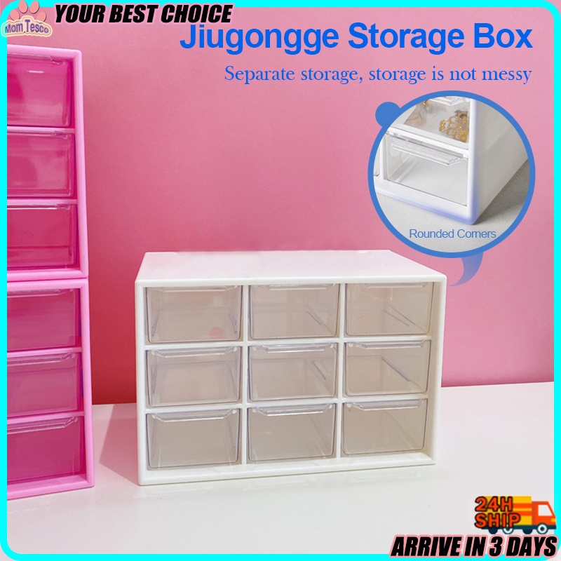 Drawer Storage Box 9 Grids Desktop Drawer Organizer Jewelry Storage