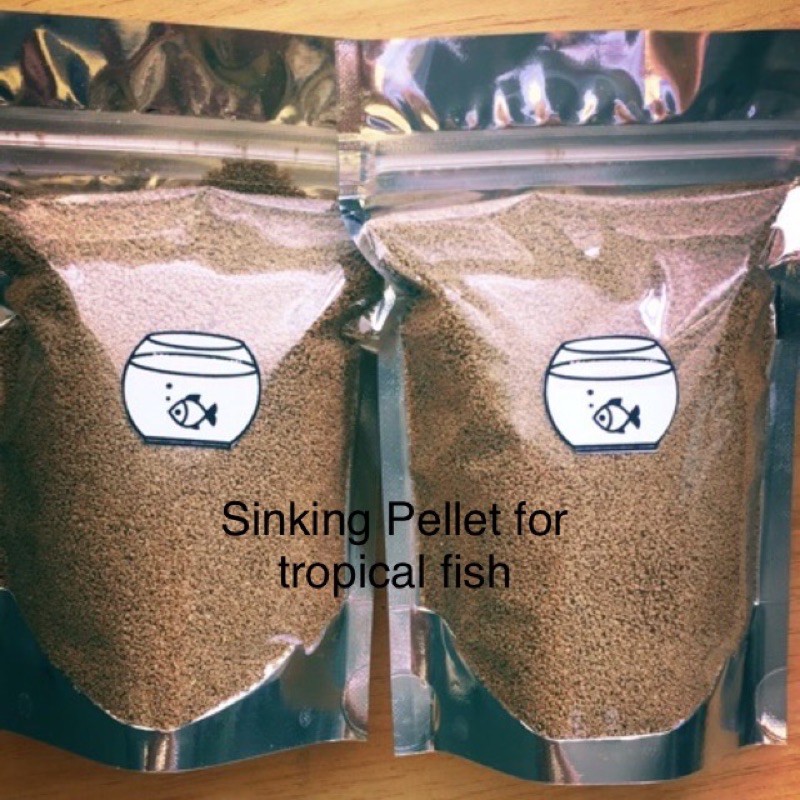 Sinking Pellets fish food brown for mollies guppy swordtail danios and