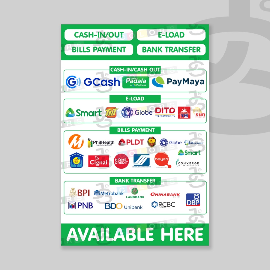 All In One Business Tarpaulin Gcashmaya Tarpaulin Shopee Philippines