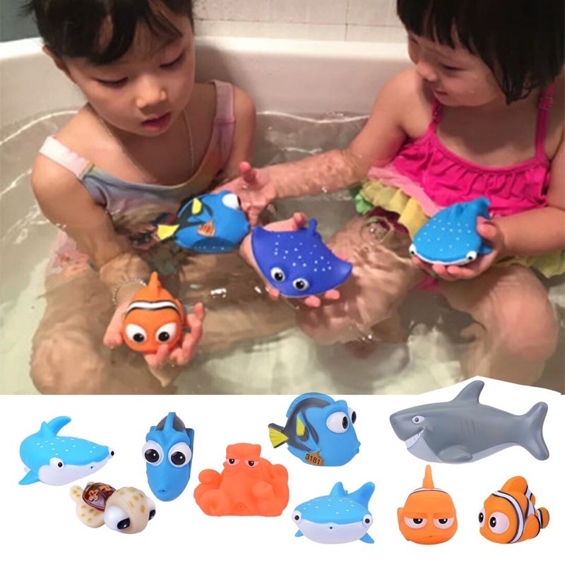 Blithe Bath Toys Squirt Floater Frog Wind Up Nemo Dory Shark Fish Toy ...