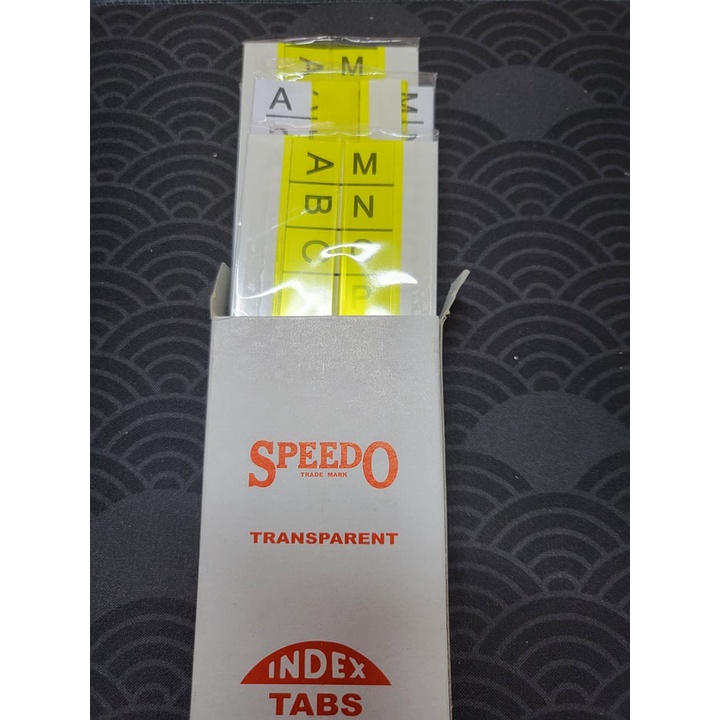 SPEEDO Index Tabs 1 Box of 5 Sets Colorless Clear Shopee Philippines