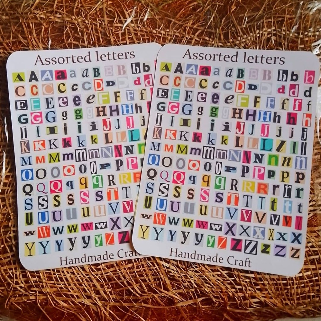 assorted letter sheet 