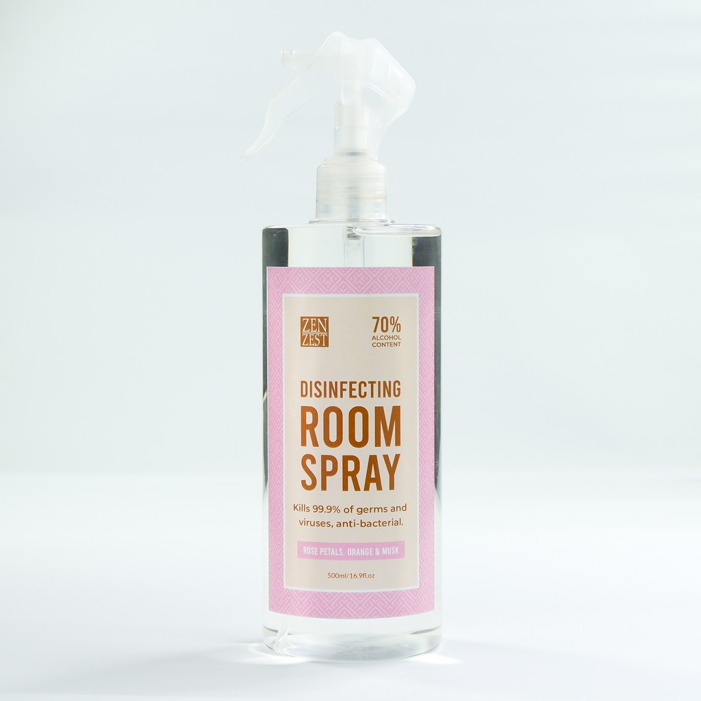 Zen Zest Disinfecting Room Spray Premium Hotel Scent 500mL Rose