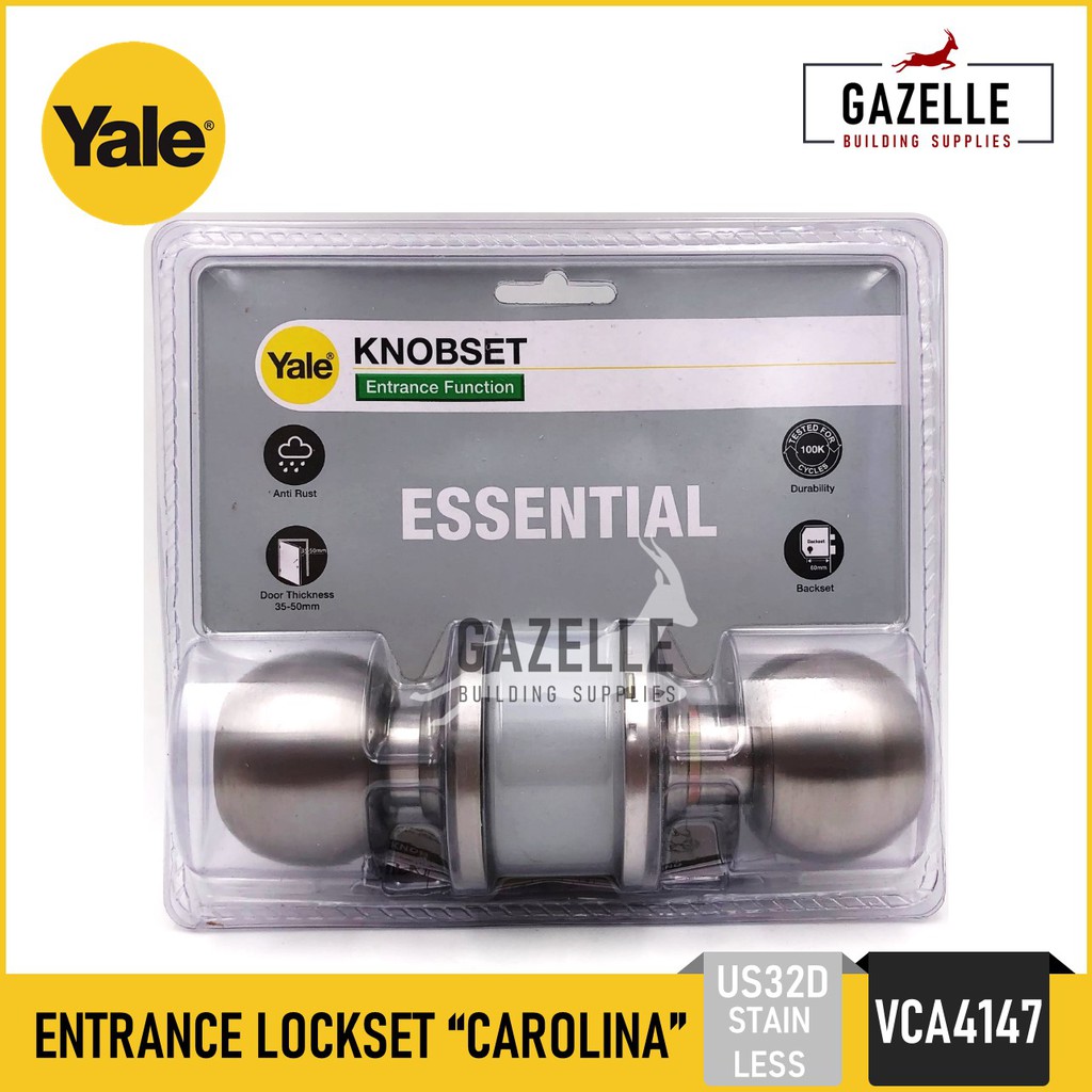 Yale Lockset Carolina Lock Set Door Knob Cylindrical Entrance Privacy