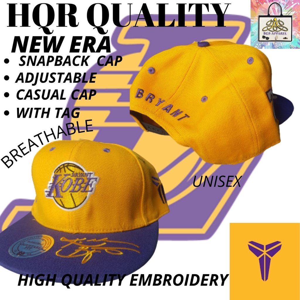 NBA TEAM / KOBE BRYANT CAP / NEW ERA / UNISEX CAP / ADJUSTABLE ...