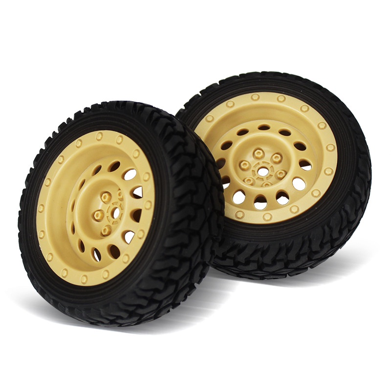 RC 801-8019 Black Rally Tires & Wheel Rims 4P For HSP 1:10 On-Road ...