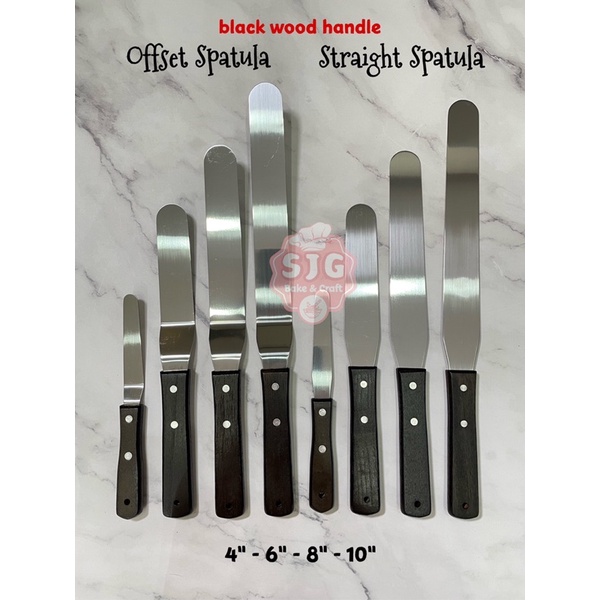 offset spatula straight spatula black wood handle Shopee Philippines