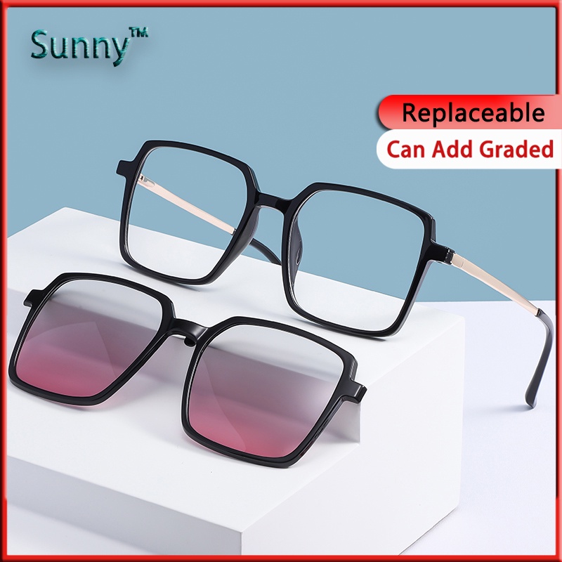 Graded Glasses Clip On Sunglasses For Women Men Fashion Eye glasses