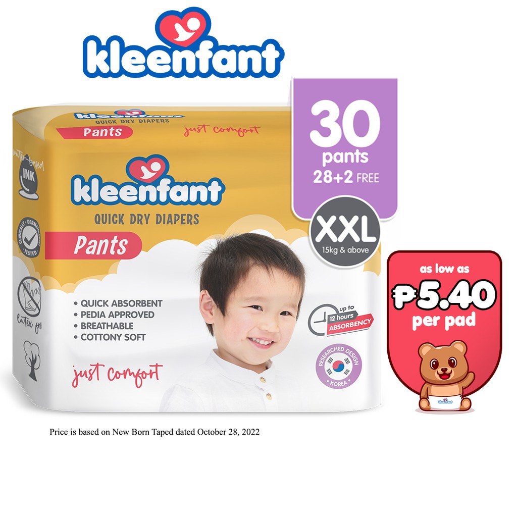 Kleenfant Diaper Pants XXL 30 Pads Shopee Philippines