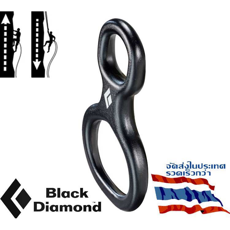 Steel Eight Ring Numbering Device Climbing Rappelling Rock Black ...