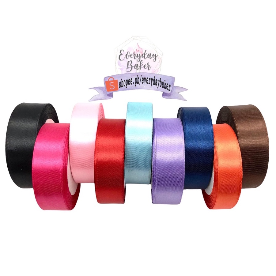 EVERYDAY BAKER-1 inch Plain Satin Ribbon | Shopee Philippines