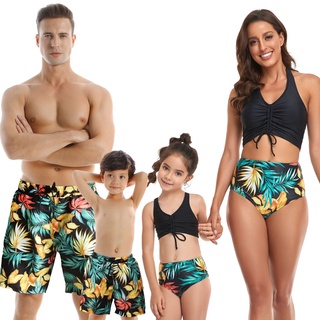 Father & Daughter Matching Swim Shorts, Shell Pink Pineapple Set