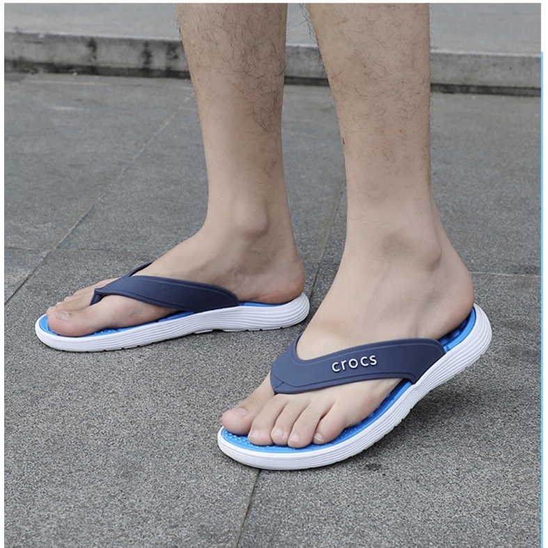 Crocs Reviva Massage Mens Fashion Flip flop slippers | Shopee Philippines