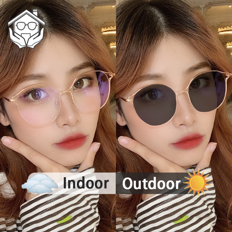 Photochromic Anti Radiation Eye Glasses For Women Men Transition